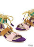 Bohemian Colorblock Strappy Sandals